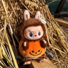 1200 - Labubu Halloween POPMART Labubu Bí Ngô The Monster Happy Halloween Party Series Sitting Pumpkin Vinyl Plus Pendent Size 15cm [HÀNG CHÍNH HÃNG]