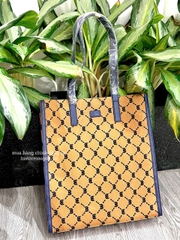 1227 -  Túi MLB Tote Mono Diamond Jackquard NY Black - Nâu - Code 3AORM012N-43BGD [HÀNG CHÍNH HÃNG]