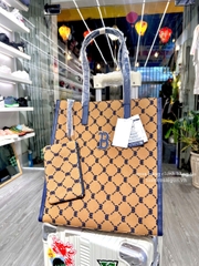 1227 -  Túi MLB Tote Mono Diamond Jackquard NY Black - Nâu - Code 3AORM012N-43BGD [HÀNG CHÍNH HÃNG]