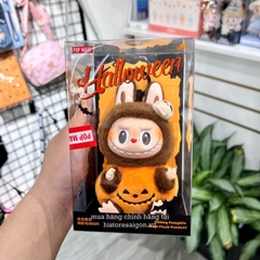 1200 - Labubu Halloween POPMART Labubu Bí Ngô The Monster Happy Halloween Party Series Sitting Pumpkin Vinyl Plus Pendent Size 15cm [HÀNG CHÍNH HÃNG]