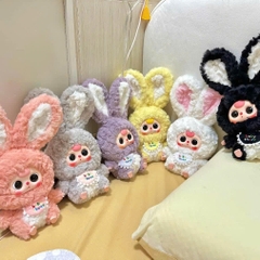 1138 - Baby three Lily Rabbit Town Plush Thỏ Thị Trấn Full Set 6 Bé - Baby Three Animal Party Big Cute Plush Series Art Toy [CHÍNH HÃNG]