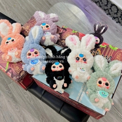 1138 - Baby three Lily Rabbit Town Plush Thỏ Thị Trấn Full Set 6 Bé - Baby Three Animal Party Big Cute Plush Series Art Toy [CHÍNH HÃNG]