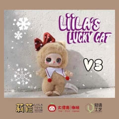 1250 - Baby Three Liila Lucky Cat V3 - Plush Series Art Toy - Set 8 Bé Ngẫu Nhiên - Bé Siêu Thơm Ngọt Ngào [CHÍNH HÃNG]