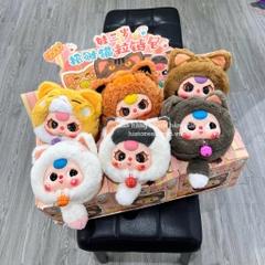 1151 - Baby three Lucky Cat Mèo Thần Tài Mèo May Mắn Full Set 6 Bé - Baby Three Animal Party Big Cute Plush Series Art Toy [CHÍNH HÃNG]