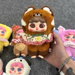 1168 - Baby three Migo Bed Time Full Set 6 Bé - Baby Three Animal Party Big Cute Plush Series Art Toy [CHÍNH HÃNG]