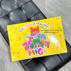 1183 - Baby Three Migo Travel Set 8 Bé - Có Mùi Thơm và Khóa Kéo - Baby Three Animal Party Big Cute Plush Series Art Toy [CHÍNH HÃNG]