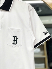 1270 - Áo Polo New Era Big B Basic Thêu Trắng Chữ Đen [HÀNG CHÍNH HÃNG]