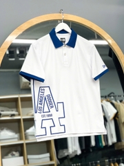 1264 - Áo Polo New Era LA Big Logo Los Angeles Doggers Trắng Sọc Xanh [HÀNG CHÍNH HÃNG]