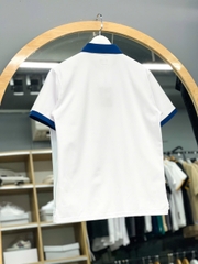 1264 - Áo Polo New Era LA Big Logo Los Angeles Doggers Trắng Sọc Xanh [HÀNG CHÍNH HÃNG]