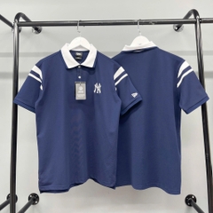 1255 - Áo Polo New Era NY Xanh Navy Xọc Tay Trắng Thủy Thủ [HÀNG CHÍNH HÃNG]