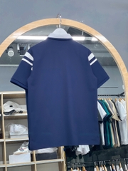1255 - Áo Polo New Era NY Xanh Navy Xọc Tay Trắng Thủy Thủ [HÀNG CHÍNH HÃNG]