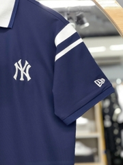 1255 - Áo Polo New Era NY Xanh Navy Xọc Tay Trắng Thủy Thủ [HÀNG CHÍNH HÃNG]