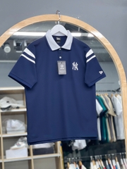 1255 - Áo Polo New Era NY Xanh Navy Xọc Tay Trắng Thủy Thủ [HÀNG CHÍNH HÃNG]