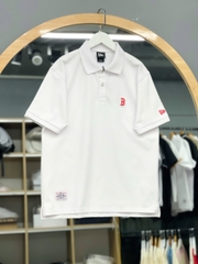 1254 - Áo Polo New Era Big B Đỏ Basic Trắng [HÀNG CHÍNH HÃNG]