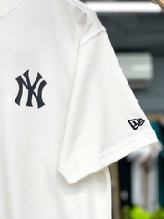 1283 - Áo Thun New Era New York Yankee Nghiêng V2 - Trắng  [HÀNG CHÍNH HÃNG]