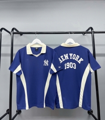 1273 - Áo Polo New Era NY 1903 Xanh Thủy Thủ Sọc Trắng [HÀNG CHÍNH HÃNG]