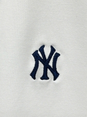 1296  - Áo Polo New Era - Trắng Cổ Viền Đỏ -  NY [HÀNG CHÍNH HÃNG]
