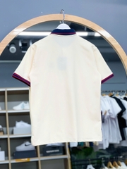 1301  - Áo Polo New Era - Trắng Kem - Cổ Xanh Dương Viền Đỏ - Logo NY Nhỏ [HÀNG CHÍNH HÃNG]