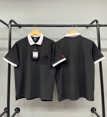 1304  - Áo Polo New Era - Đen - Viền Cổ Trắng - Logo NY nhỏ đỏ  [HÀNG CHÍNH HÃNG]