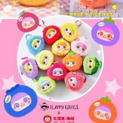 1312 - Baby Three YAYA V2 YAYA Trái Cây Set 8 Bé - Baby Three Happy Ghost Fun Fruit Plush Pendant [CHÍNH HÃNG]