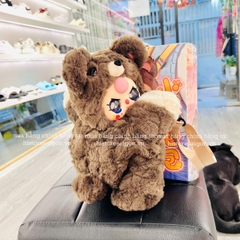 1268 - Balo Baby three BB3 Balo Gấu BB3 (Mắt Ngẫu Nhiên) - Baby Three Little Bear Hugs Plush School Bag Art Toy [CHÍNH HÃNG]