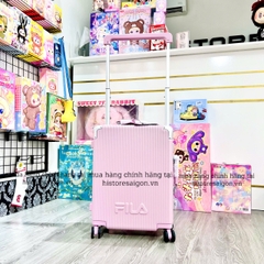 1321 - Vali Fila Embossed Logo - Size Cabin 22 Xách Tay - Hồng Pink Pastel [HÀNG CHÍNH HÃNG]
