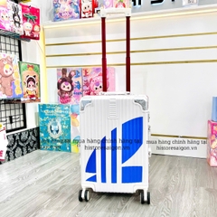 653 -  Vali Adidas Big Logo - Size Cabin 22 Xách Tay - Trắng Sữa [HÀNG CHÍNH HÃNG]