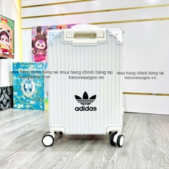 846 -  Vali Adidas Sticker 83 Xách Tay - Size Cabin 22 Xách Tay - Trắng Kem [HÀNG CHÍNH HÃNG]