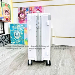 735 -  Vali Fila Embossed Logo - Size Cabin 22 Xách Tay - Trắng [HÀNG CHÍNH HÃNG]