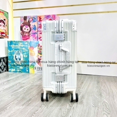 846 -  Vali Adidas Sticker 83 Xách Tay - Size Cabin 22 Xách Tay - Trắng Kem [HÀNG CHÍNH HÃNG]
