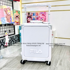 735 -  Vali Fila Embossed Logo - Size Cabin 22 Xách Tay - Trắng [HÀNG CHÍNH HÃNG]