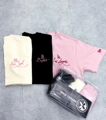 1351  - Combo Pack 3 Áo Thun New Era - Đen+Kem+Hồng - NY LA Boston Chữ Kí  [HÀNG CHÍNH HÃNG]