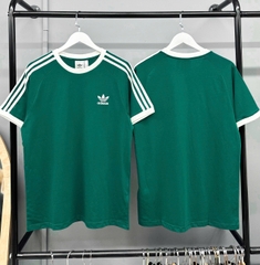 1349 - Áo Thun Adidas 3 Sọc - Xanh Lá - Sọc Trắng [HÀNG CHÍNH HÃNG]