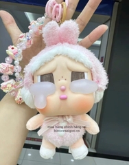 1368 - Crybaby Crying Again Thỏ Hồng - Mô Hình Gấu Bông Art Toy POP MART CRYBABY Crying Again Series-Vinyl Face Plush Code 12403190031 [HÀNG CHÍNH HÃNG]