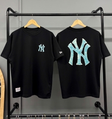1382  - Áo Thun New Era - Đen - NY Xanh Mint  [HÀNG CHÍNH HÃNG]