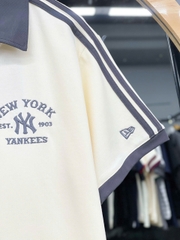 1389  - Áo Polo New Era New York Yankess Sailor est.1973 Trắng Xám  [HÀNG CHÍNH HÃNG]