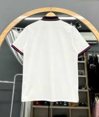1410 - Áo Polo New Era Big B Basic Trắng Cổ Đen Đỏ [HÀNG CHÍNH HÃNG]