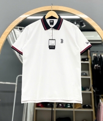 1410 - Áo Polo New Era Big B Basic Trắng Cổ Đen Đỏ [HÀNG CHÍNH HÃNG]
