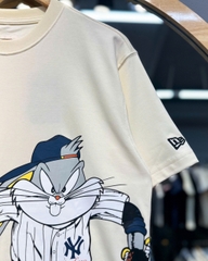 1435 - Áo New Era Thỏ Bunny Bóng Chày V2 - Trắng Kem [HÀNG CHÍNH HÃNG]
