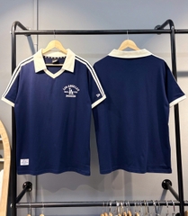 1437 - Áo Polo New Era LA Sailor - Xanh Biển Cổ Trắng [HÀNG CHÍNH HÃNG]