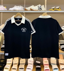 1438 - Áo Polo New Era NY Sailor - Đen Cổ Trắng [HÀNG CHÍNH HÃNG]