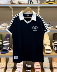 1438 - Áo Polo New Era NY Sailor - Đen Cổ Trắng [HÀNG CHÍNH HÃNG]