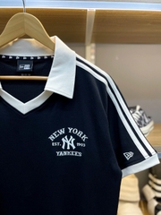 1438 - Áo Polo New Era NY Sailor - Đen Cổ Trắng [HÀNG CHÍNH HÃNG]