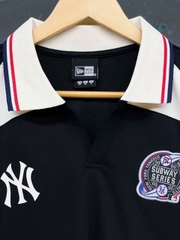 1468 - Áo Polo New Era NY Subway Series Cá Mập - Đen Cổ Trắng [HÀNG CHÍNH HÃNG]