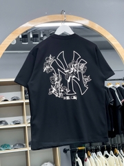 1470 - Áo New Era NY Hoa Đen [HÀNG CHÍNH HÃNG]