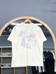 1471 - Áo New Era NY Hoa Trắng Kem [HÀNG CHÍNH HÃNG]