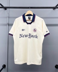 1485 - Áo Polo New Era NY New York - Trắng Chữ Xanh [HÀNG CHÍNH HÃNG]
