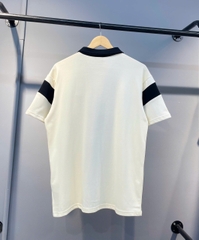 1499 - Áo Polo New Era NY 10 Foodball - Trắng Kem Sọc Đen [HÀNG CHÍNH HÃNG]