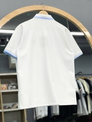 1503 - Áo Polo New Era NY Basic Logo Thêu - Trắng Cổ Xanh [HÀNG CHÍNH HÃNG]