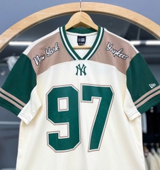1505 - Áo New Era NY New York Bóng Chày - Trắng Nâu Xanh Lá [HÀNG CHÍNH HÃNG]